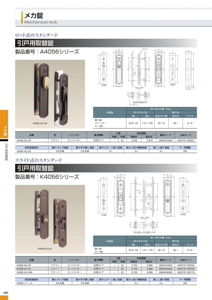 おまけ付】 ALPHA アルファ 引戸用取替錠 A4056-ALU discoversvg.com